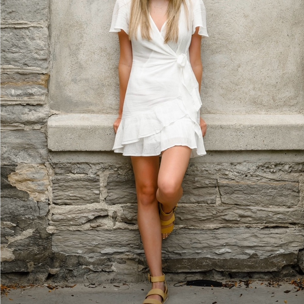 White Gauze Dress - Princess Polly - Size 4
